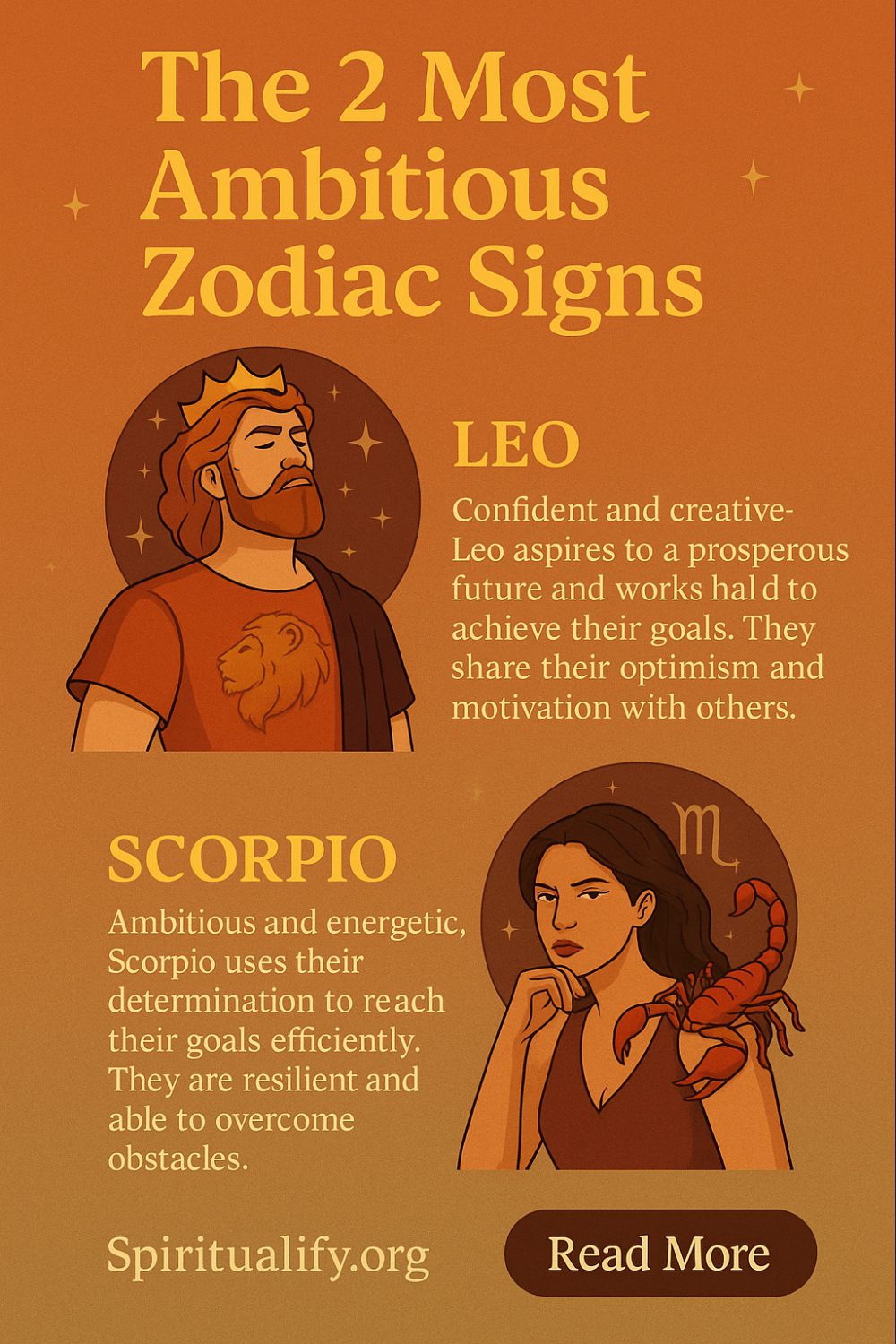 The 2 Most Ambitious Zodiac Signs Infographic