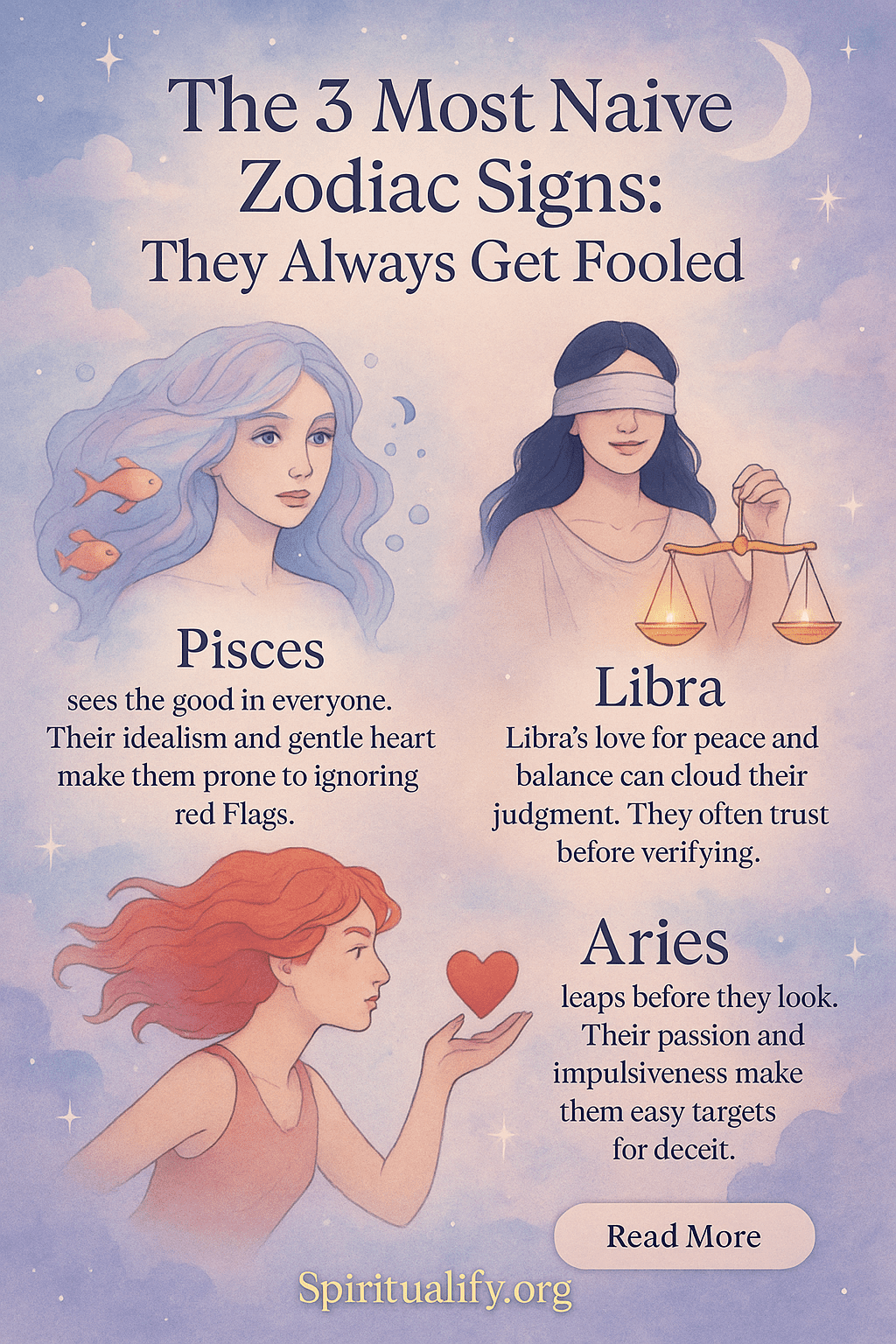 The 3 Most Naive Zodiac Signs They Always Get Fooled Infographic