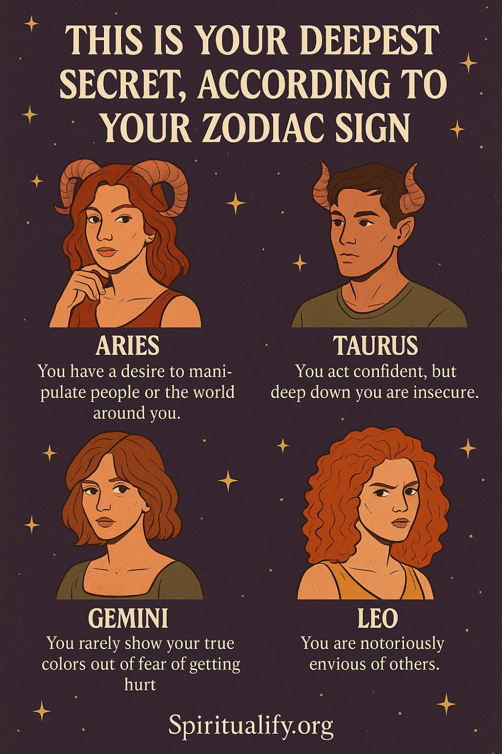 This is Your Deepest Secret, According to Your Zodiac Sign Infographic