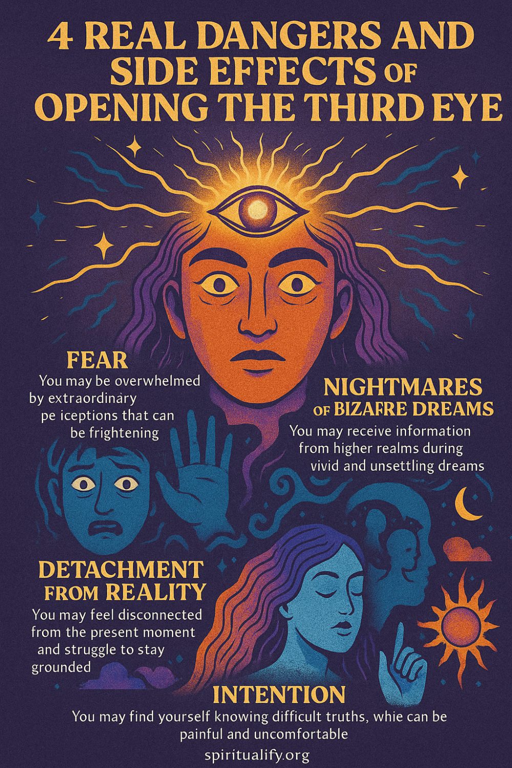 4 Real Dangers and Side Effects of Opening the Third Eye Infographic