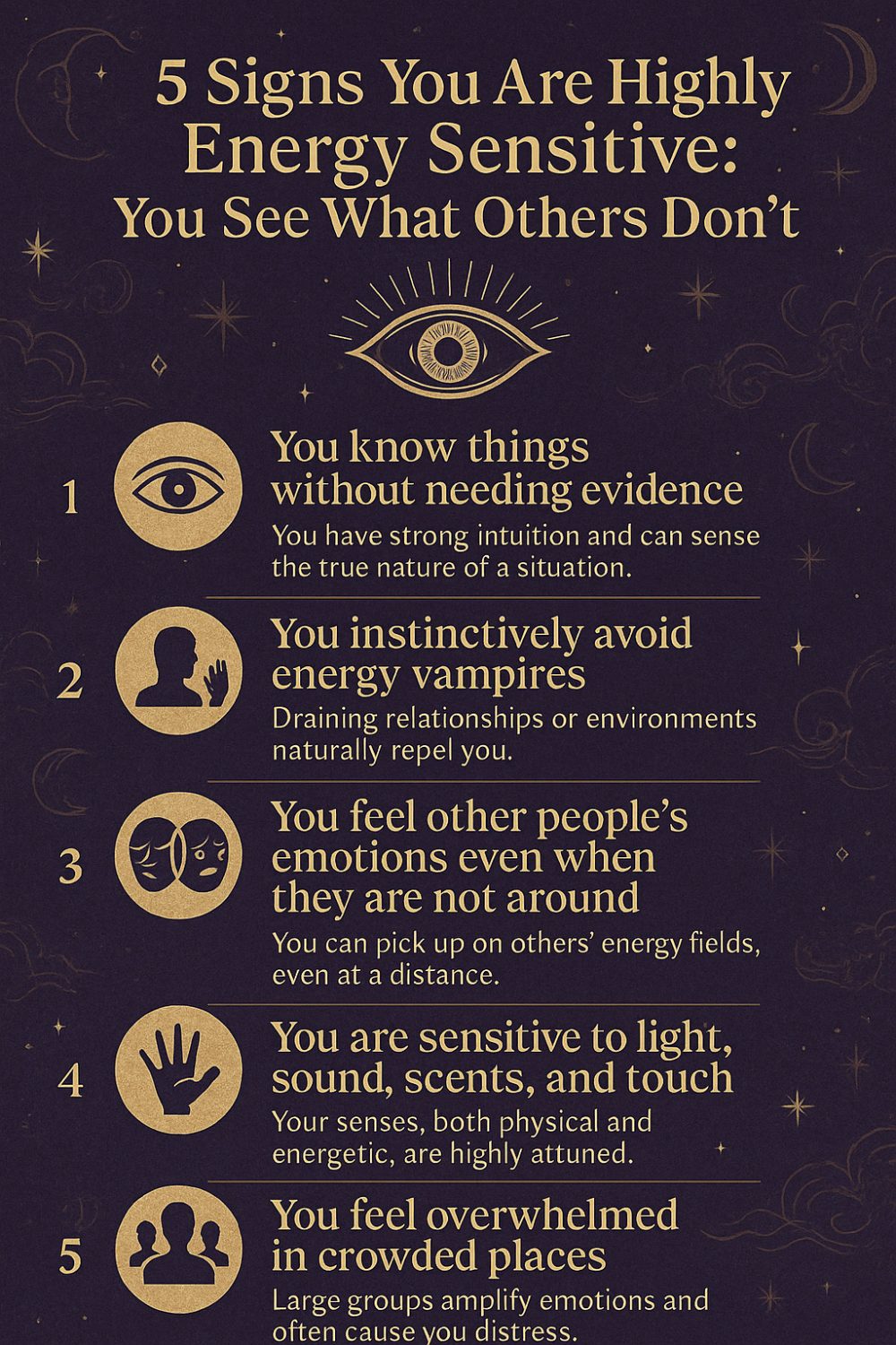 5 Signs You Are Highly Energy Sensitive You See What Others Don’t Infographic
