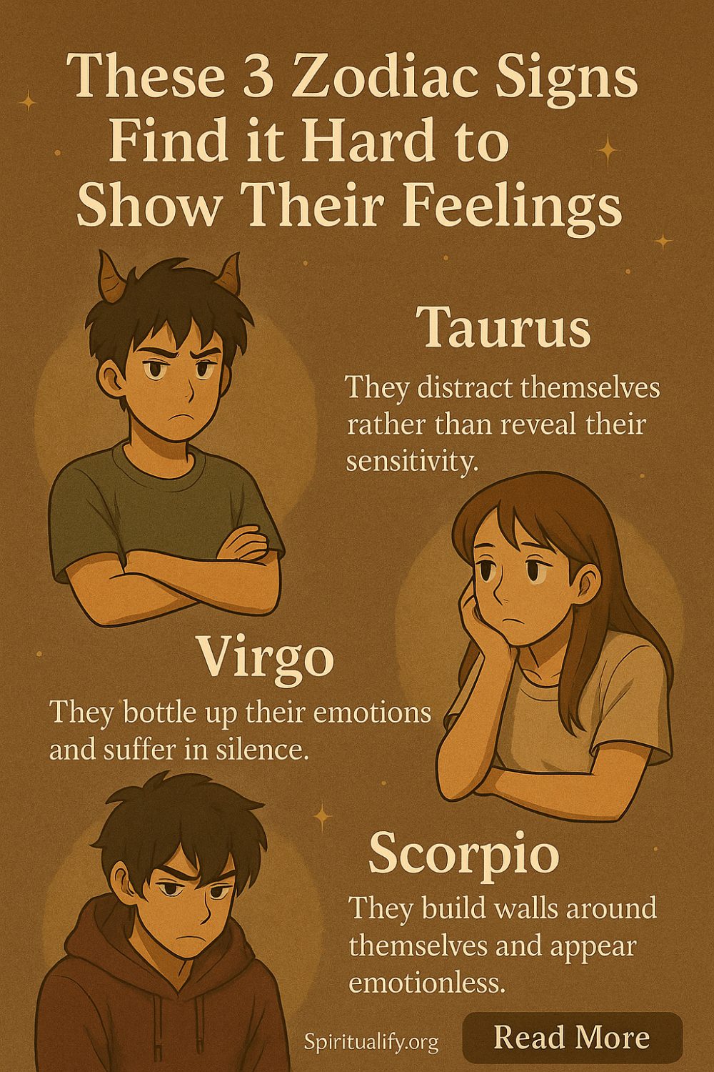 These 3 Zodiac Signs Find it Hard to Show Their Feelings Infographic