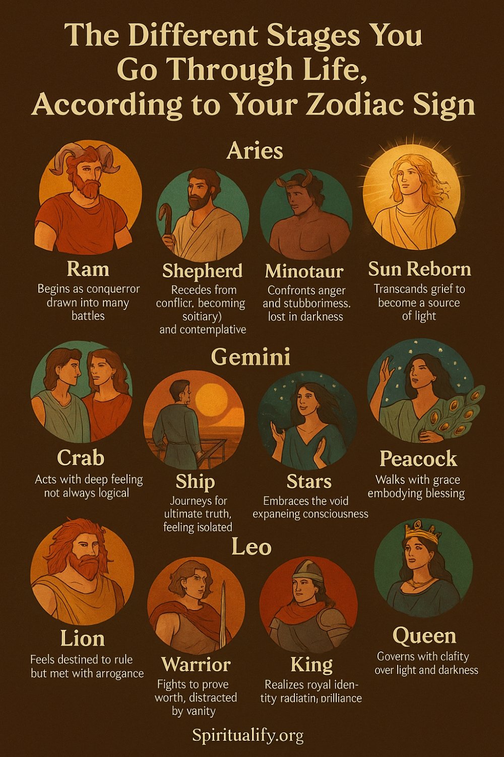 The Different Stages You Go Through Life, According to Your Zodiac Sign Infographic