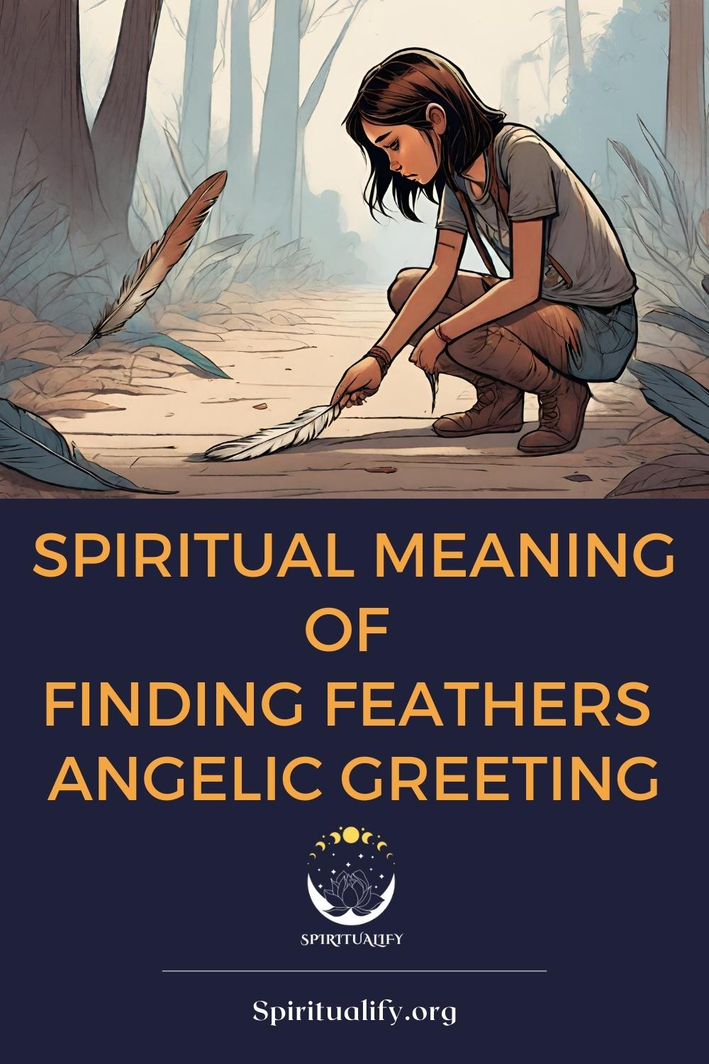 Spiritual Meaning Of Finding Feathers - Angelic Greeting Pin