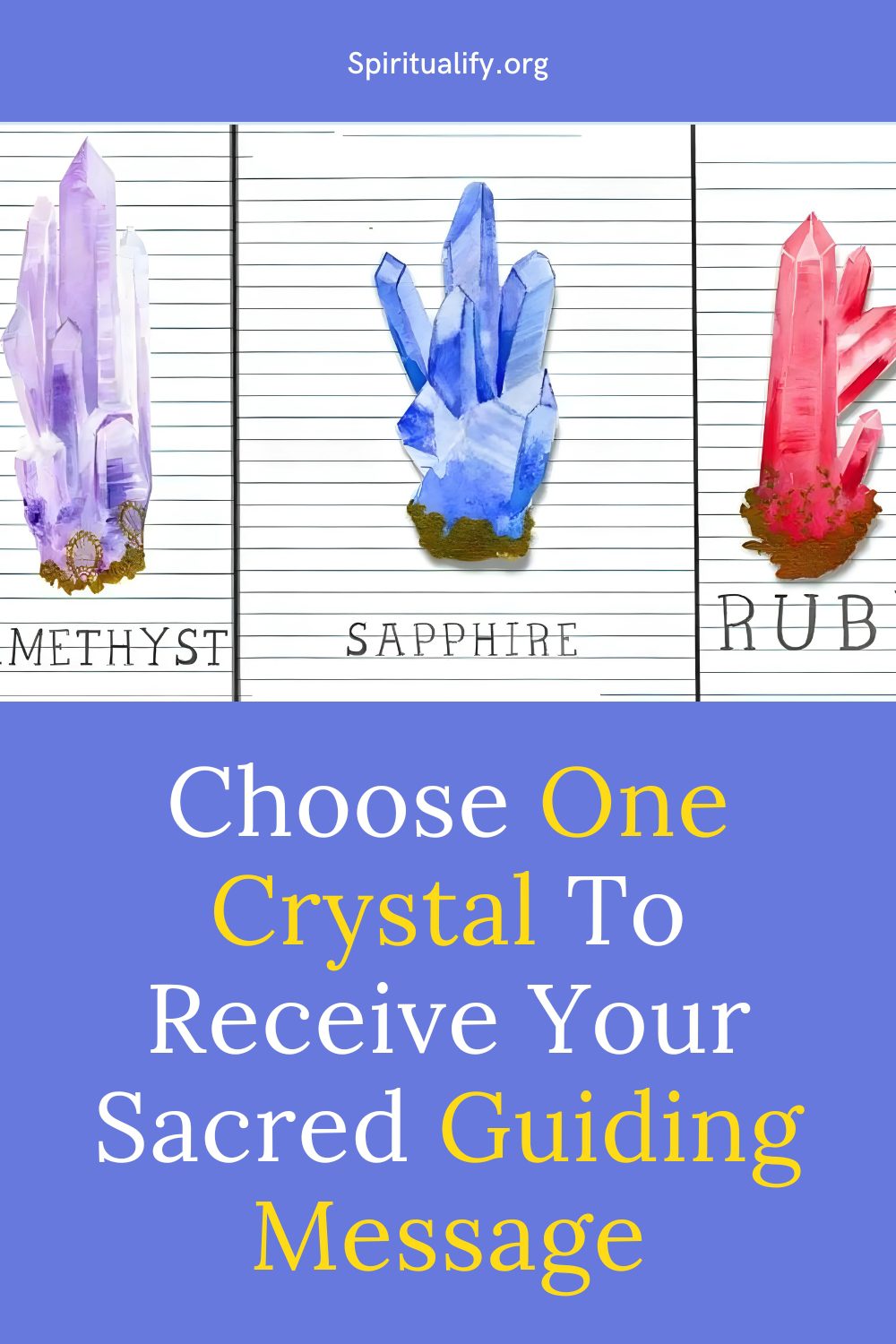 Choose One Crystal To Receive Your Sacred Guiding Message Pin