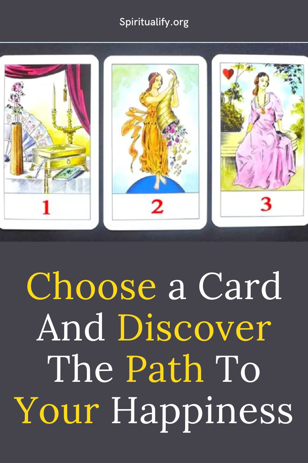 Choose a Card And Discover The Path To Your Happiness Pin