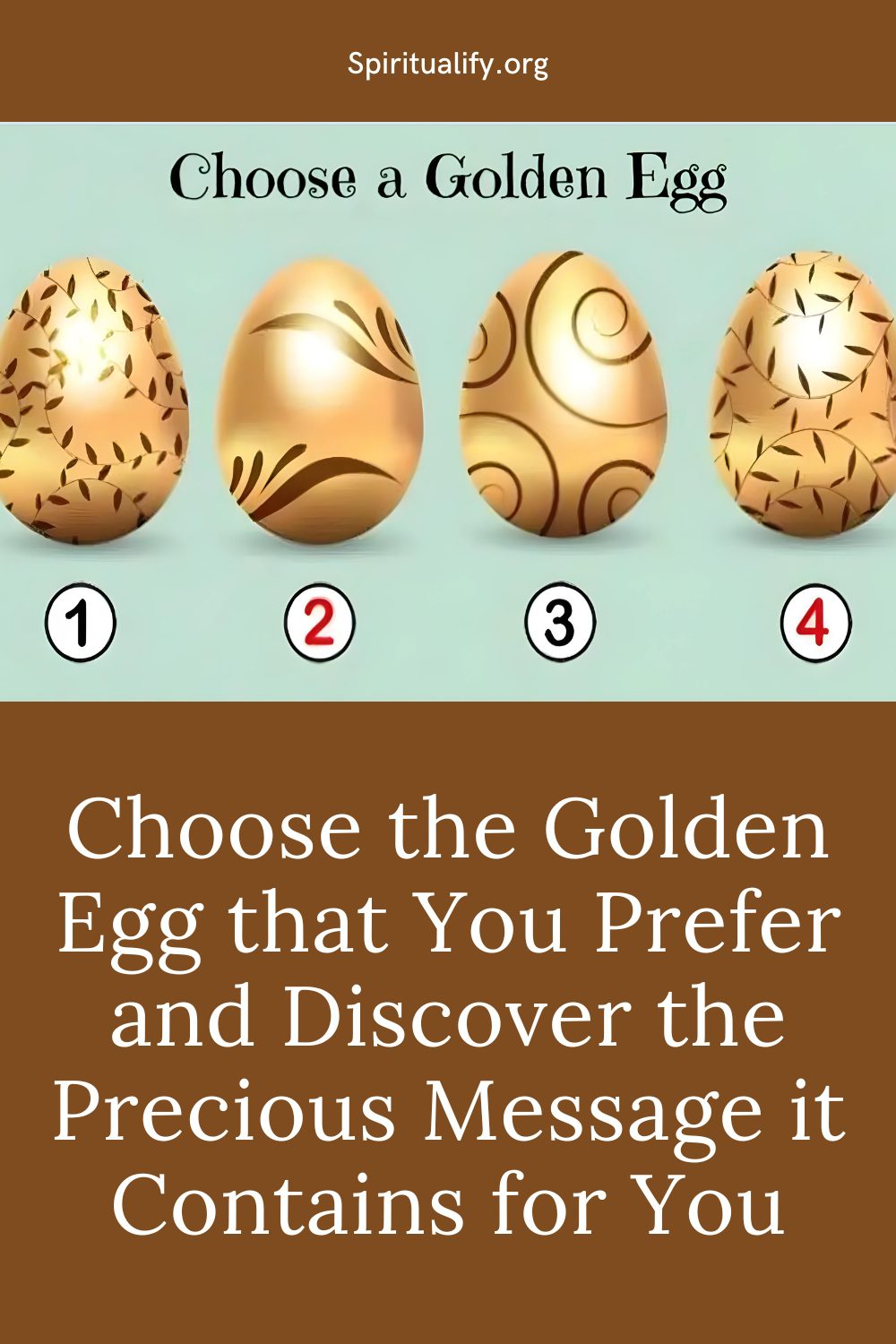 Choose the Golden Egg that You Prefer and Discover the Precious Message it Contains for You Pin