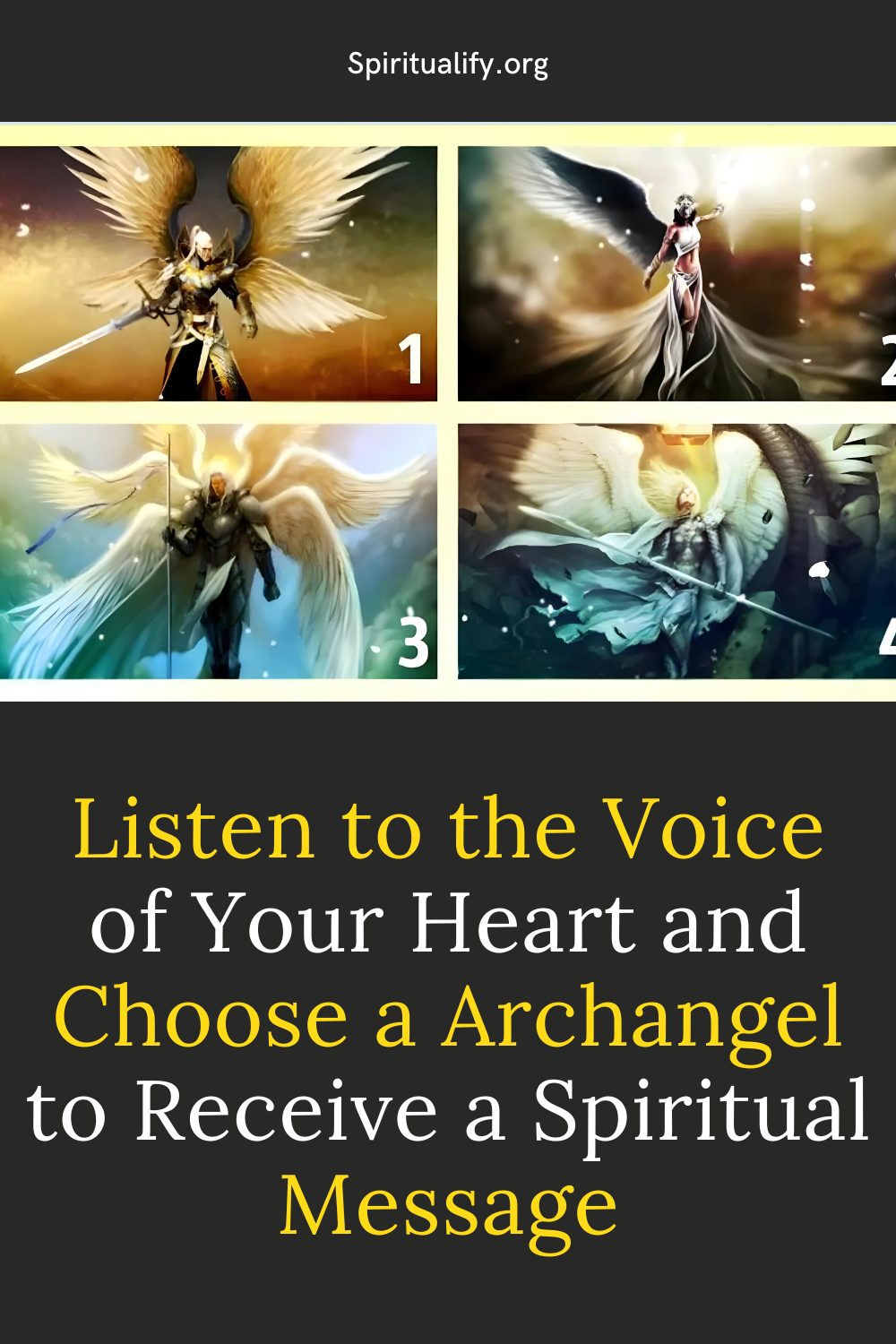 Listen to the Voice of Your Heart and Choose a Archangel to Receive a Spiritual Message Pin