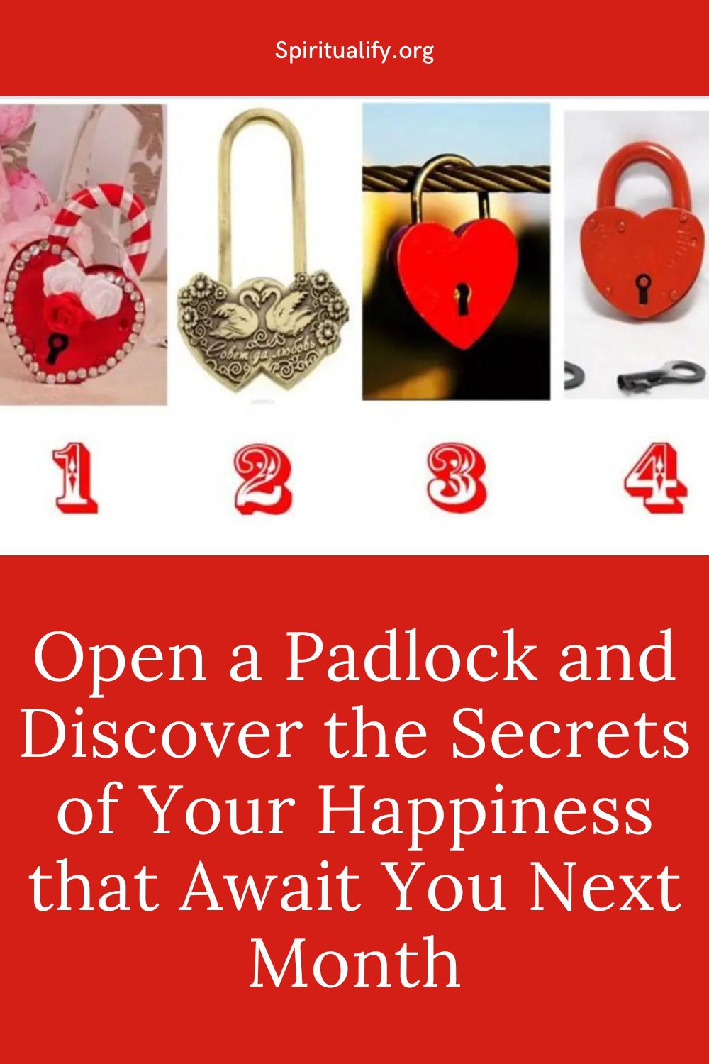 Open a Padlock and Discover the Secrets of Your Happiness that Await You Next Month Pin