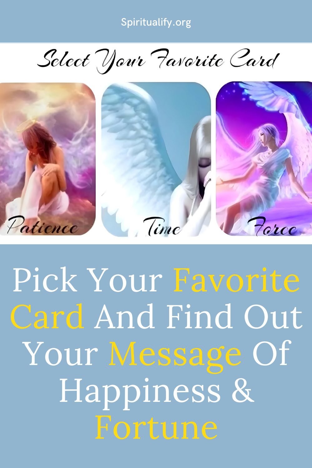 Pick Your Favorite Card And Find Out Your Message Of Happiness & Fortune Pin