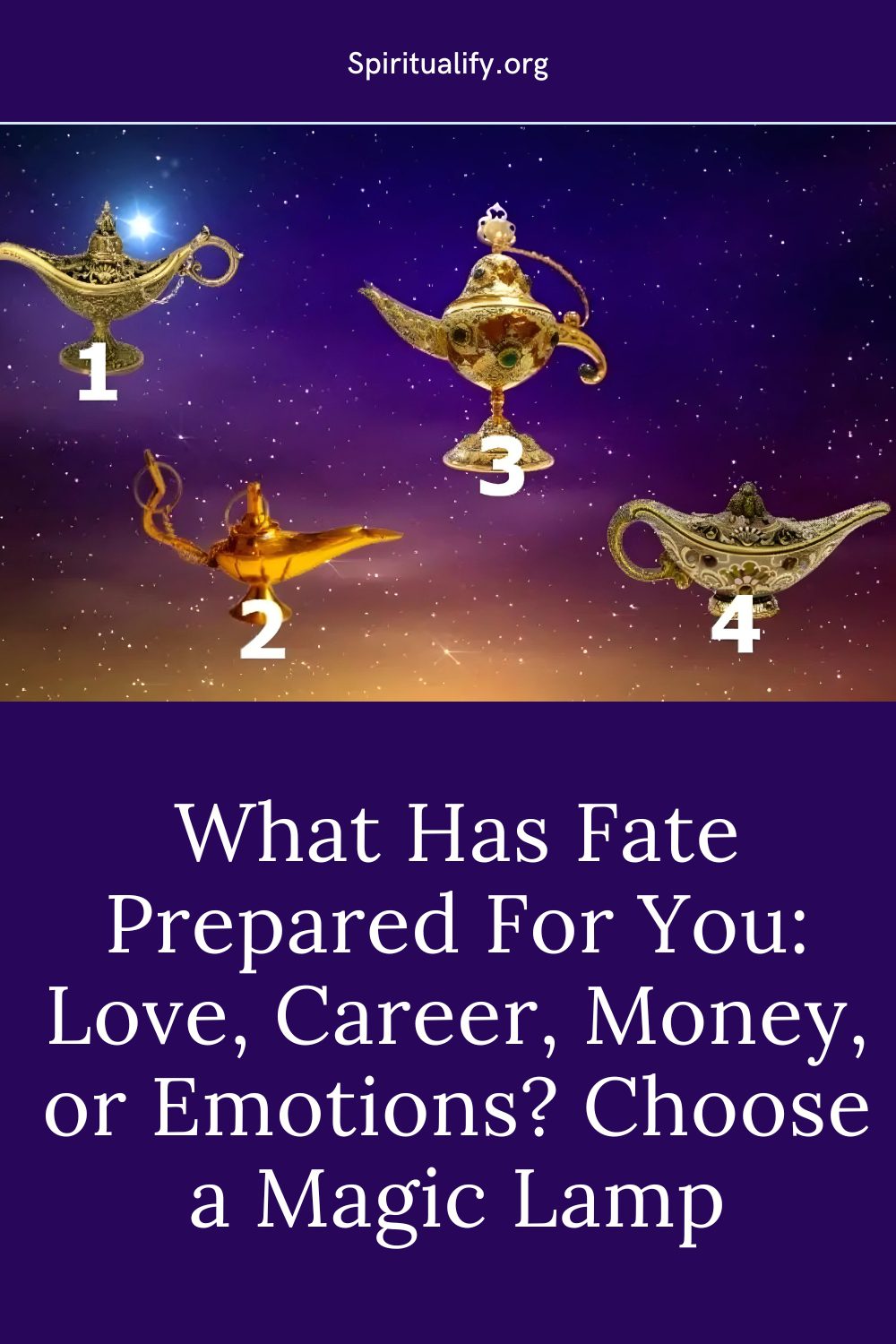 What Has Fate Prepared For You Love, Career, Money, or Emotions Choose a Magic Lamp Pin