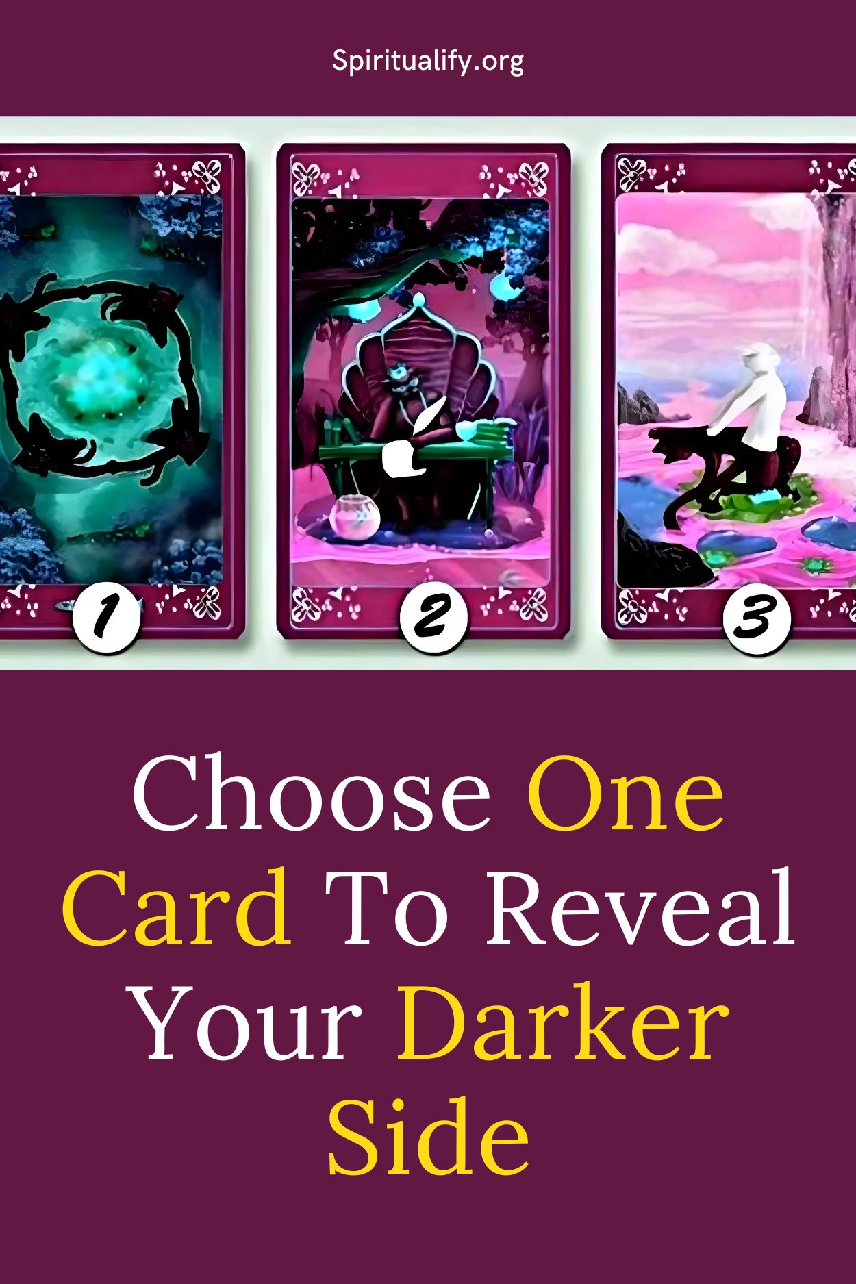 Choose One Card To Reveal Your Darker Side Pin