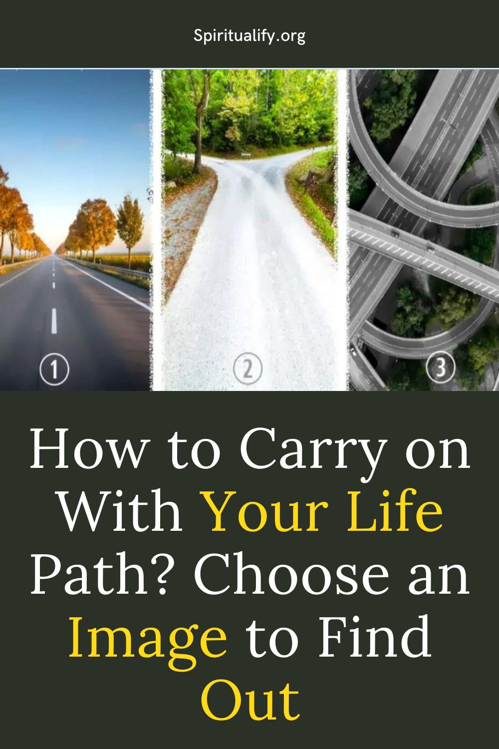 How to Carry on With Your Life Path Choose an Image to Find Out Pin