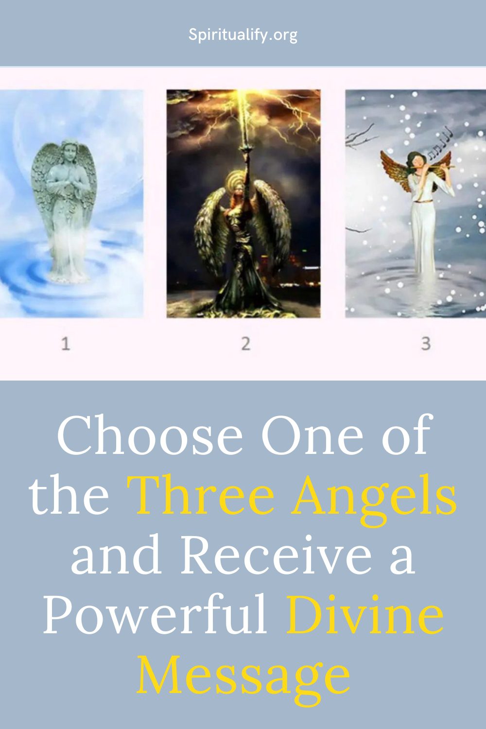 Choose One of the Three Angels and Receive a Powerful Divine Message Pin