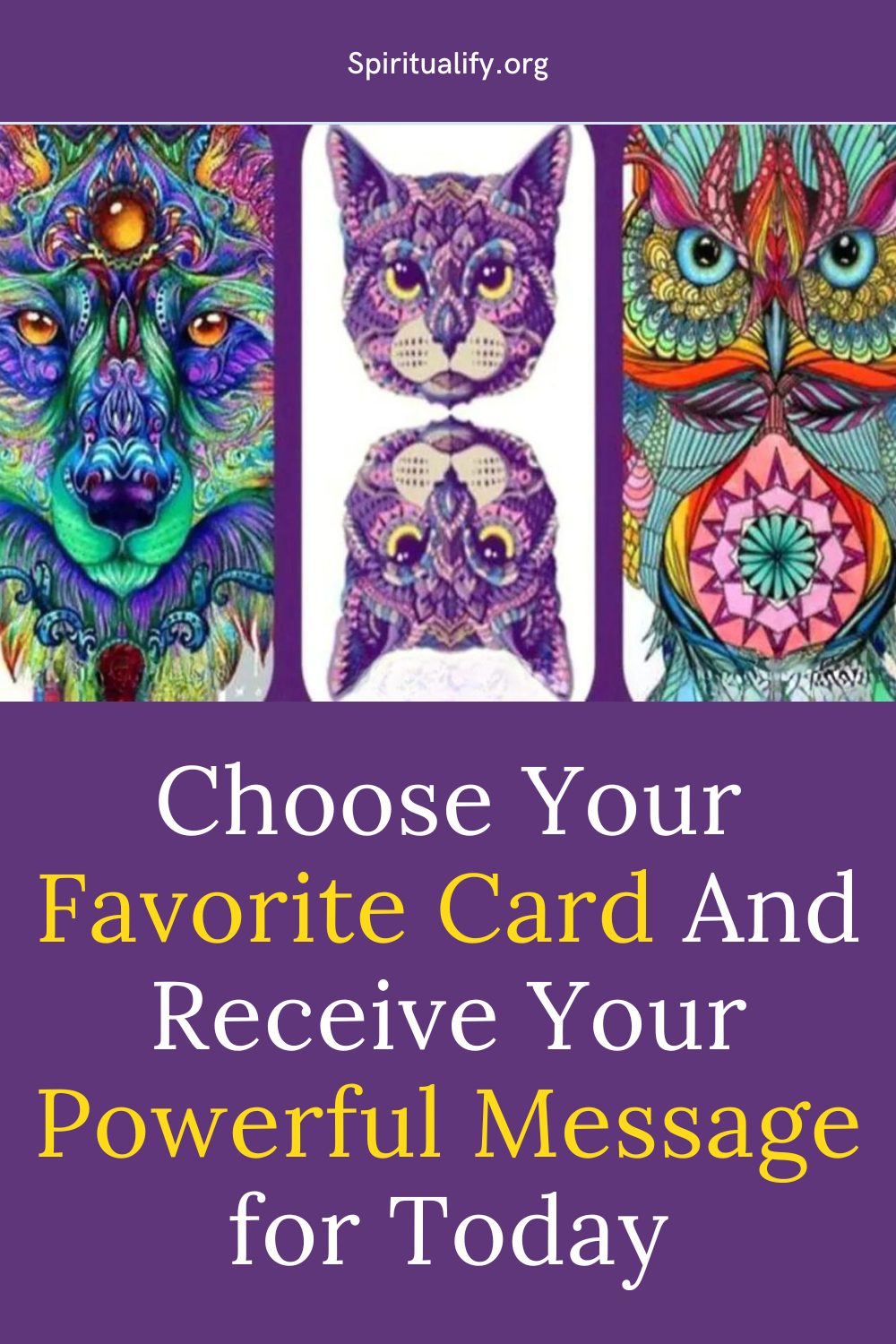 Choose Your Favorite Card And Receive Your Powerful Message for Today Pin