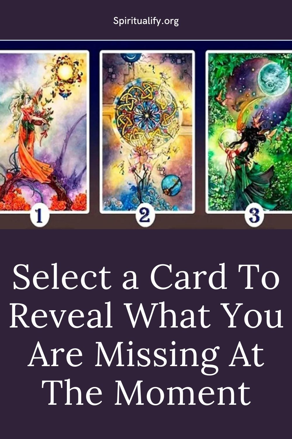 Select a Card To Reveal What You Are Missing At The Moment Pin