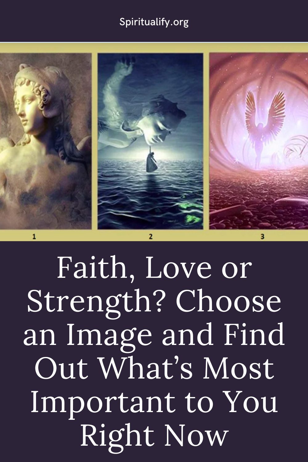 Faith, Love or Strength Choose an Image and Find Out What’s Most Important to You Right Now Pin