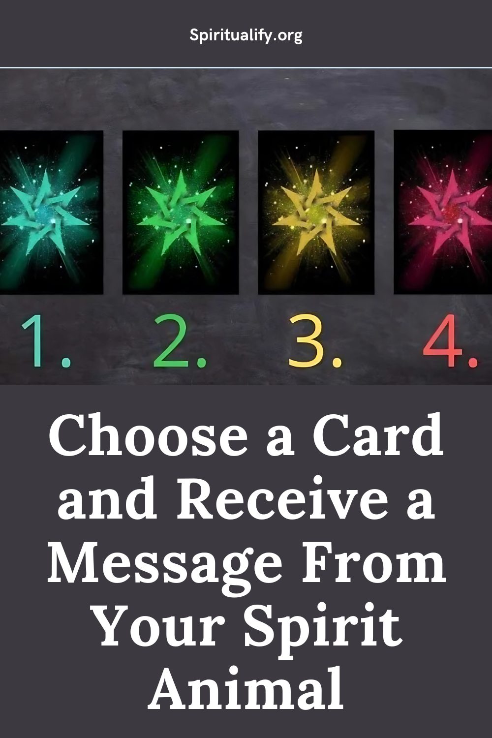 Choose a Card and Receive a Message From Your Spirit Animal Pin