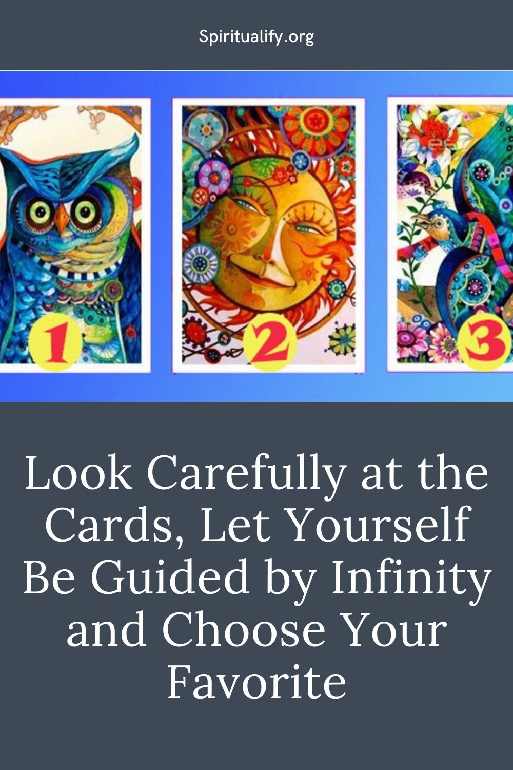 Look Carefully at the Cards, Let Yourself Be Guided by Infinity and Choose Your Favorite Pin