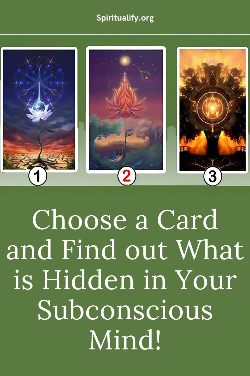 Choose a Card and Find out What is Hidden in Your Subconscious Mind! Pin