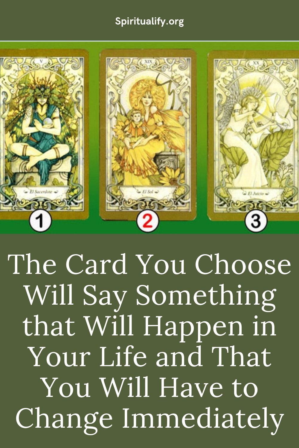 The Card You Choose Will Say Something that Will Happen in Your Life and That You Will Have to Change Immediately Pin