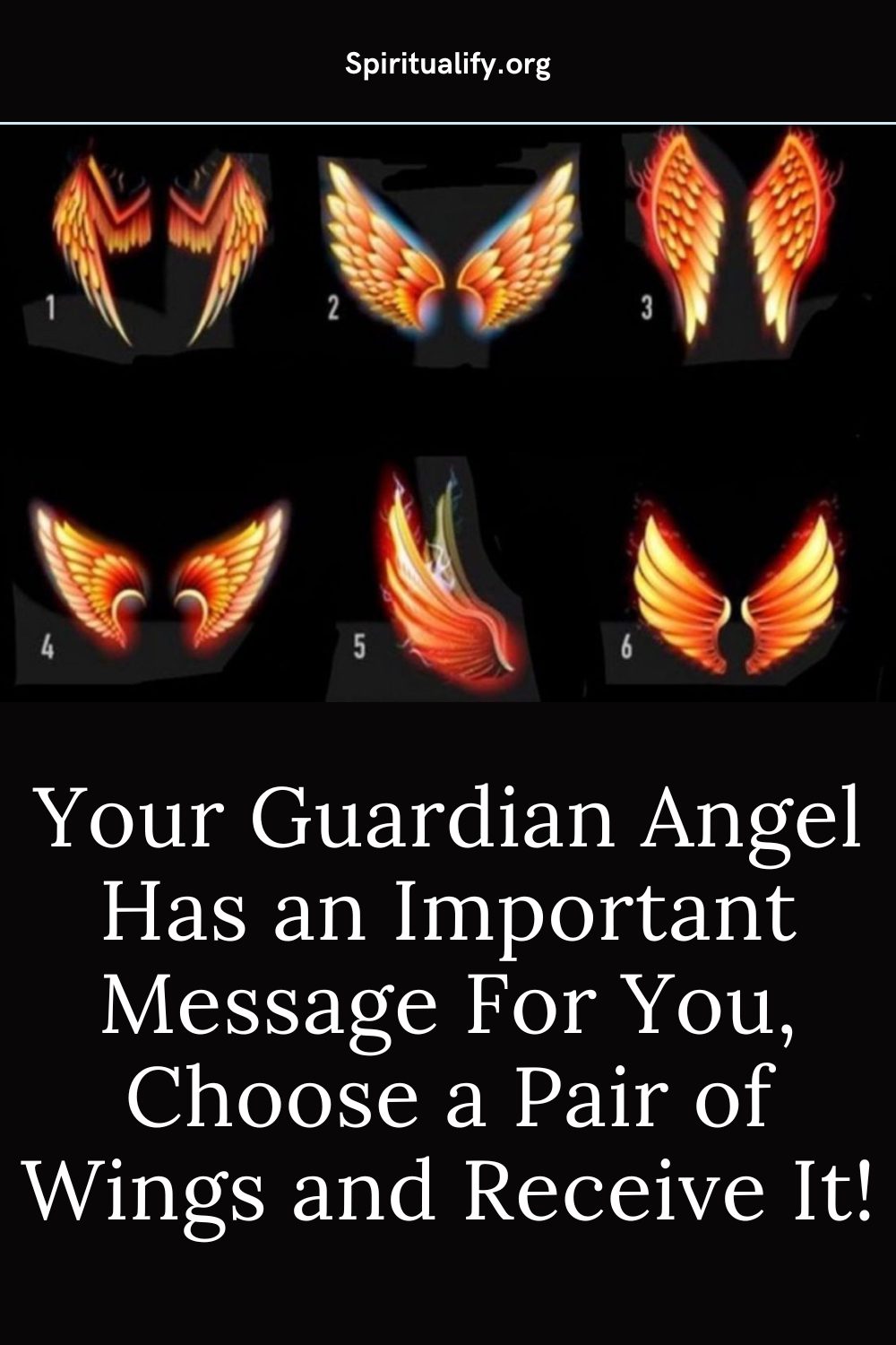 Your Guardian Angel Has an Important Message For You, Choose a Pair of Wings and Receive It! Pin