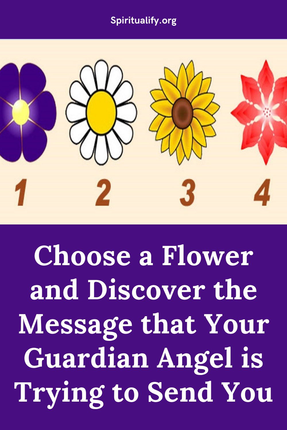 Choose a Flower and Discover the Message that Your Guardian Angel is Trying to Send You Pin