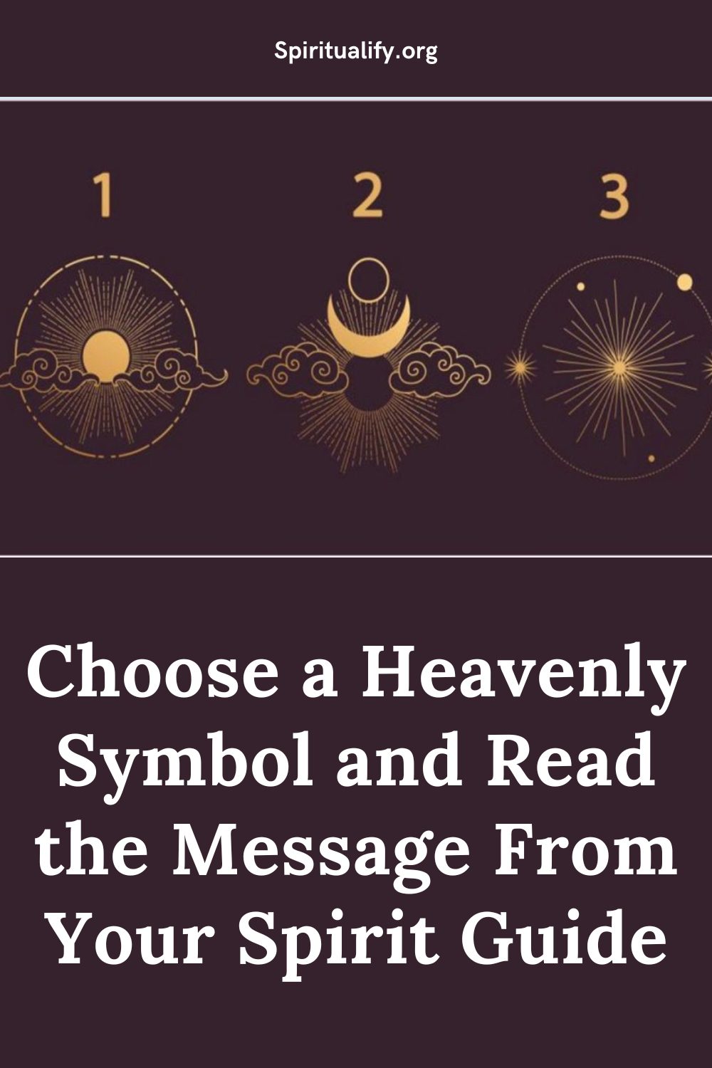 Choose a Heavenly Symbol and Read the Message From Your Spirit Guide Pin