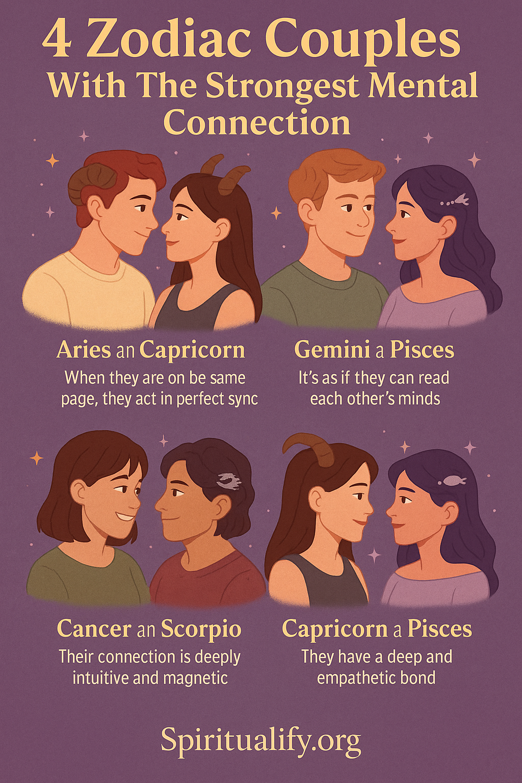 4 Zodiac Couples With The Strongest Mental Connection INFOG