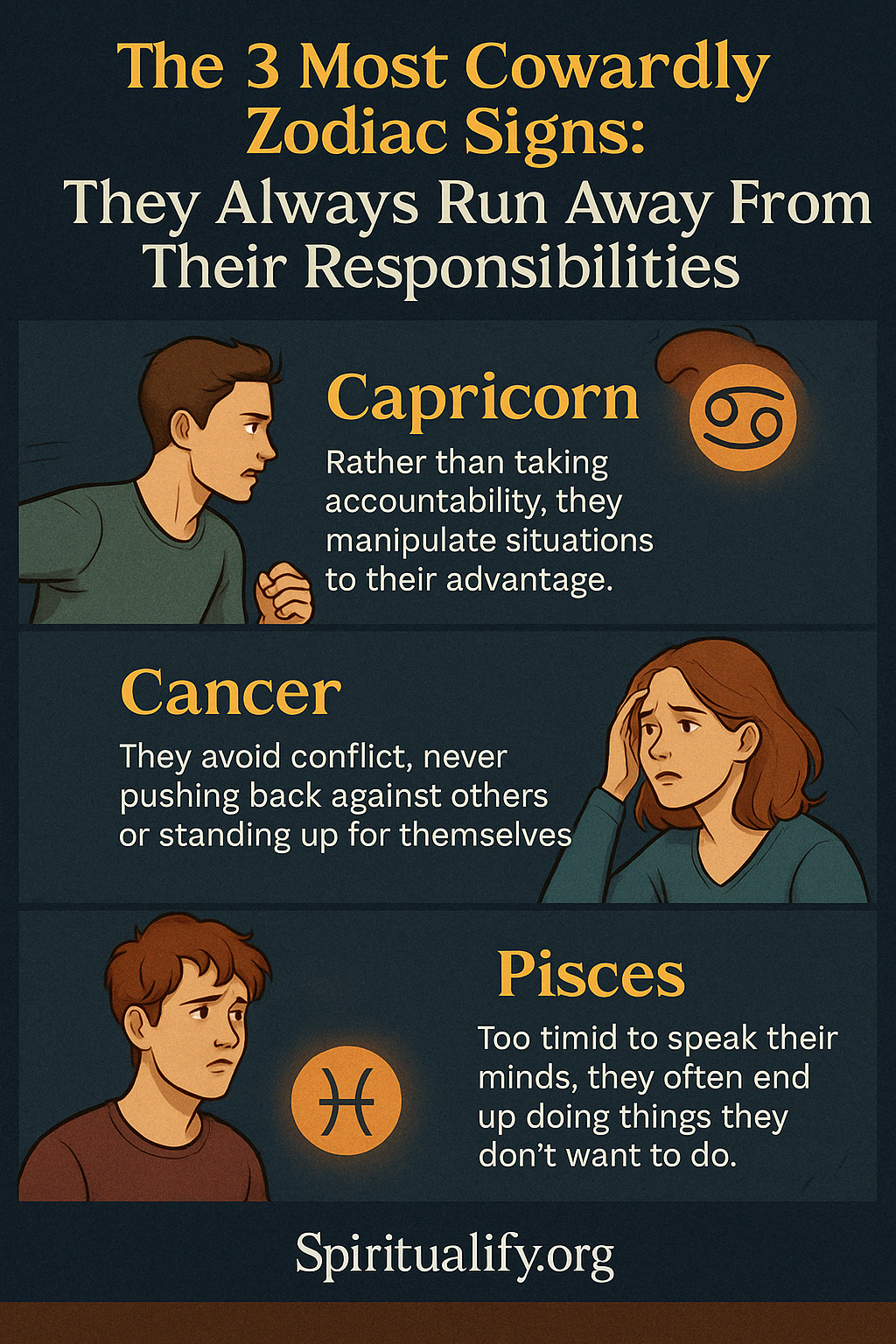 The 3 Most Cowardly Zodiac Signs They Always Run Away From Their Responsibilities INFOG