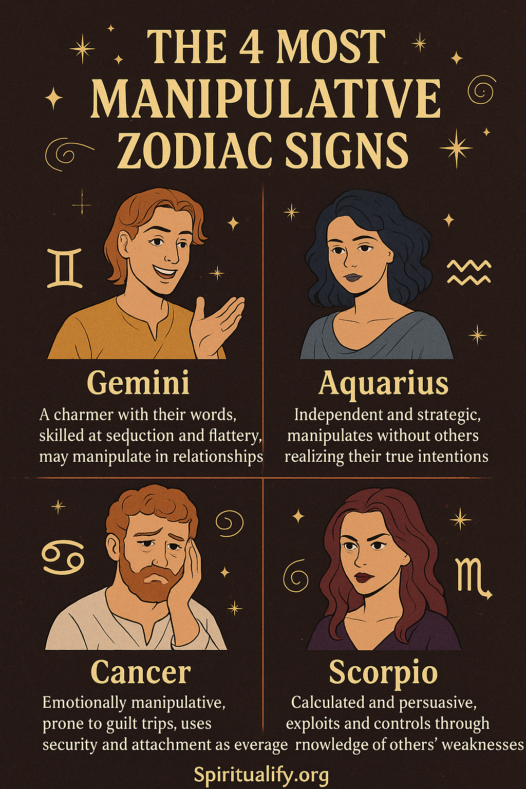 The 4 Most Manipulative Zodiac Signs INFOG