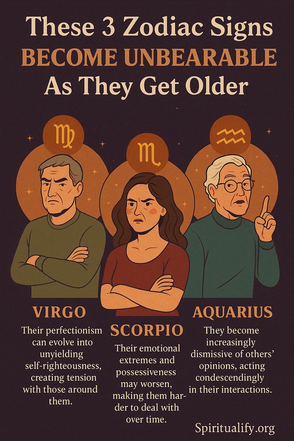 These 3 Zodiac Signs Become Unbearable As They Get Older INFOG
