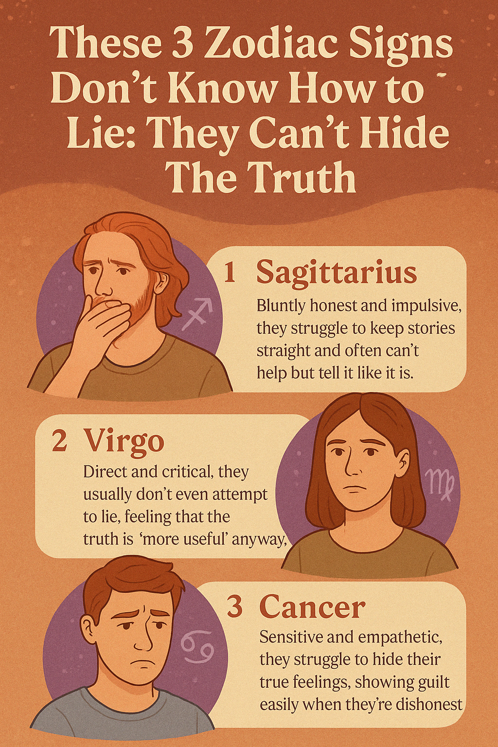 These 4 Zodiac Signs Don’t Know How to Lie They Can’t Hide The Truth INFOG