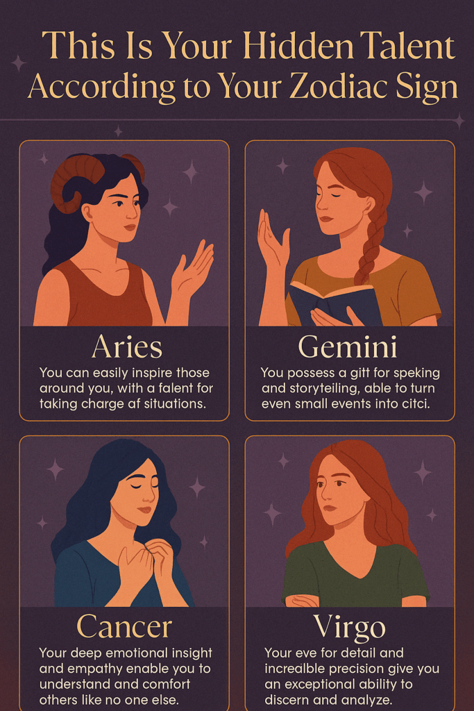 This is Your Hidden Talent According to Your Zodiac Sign(01)