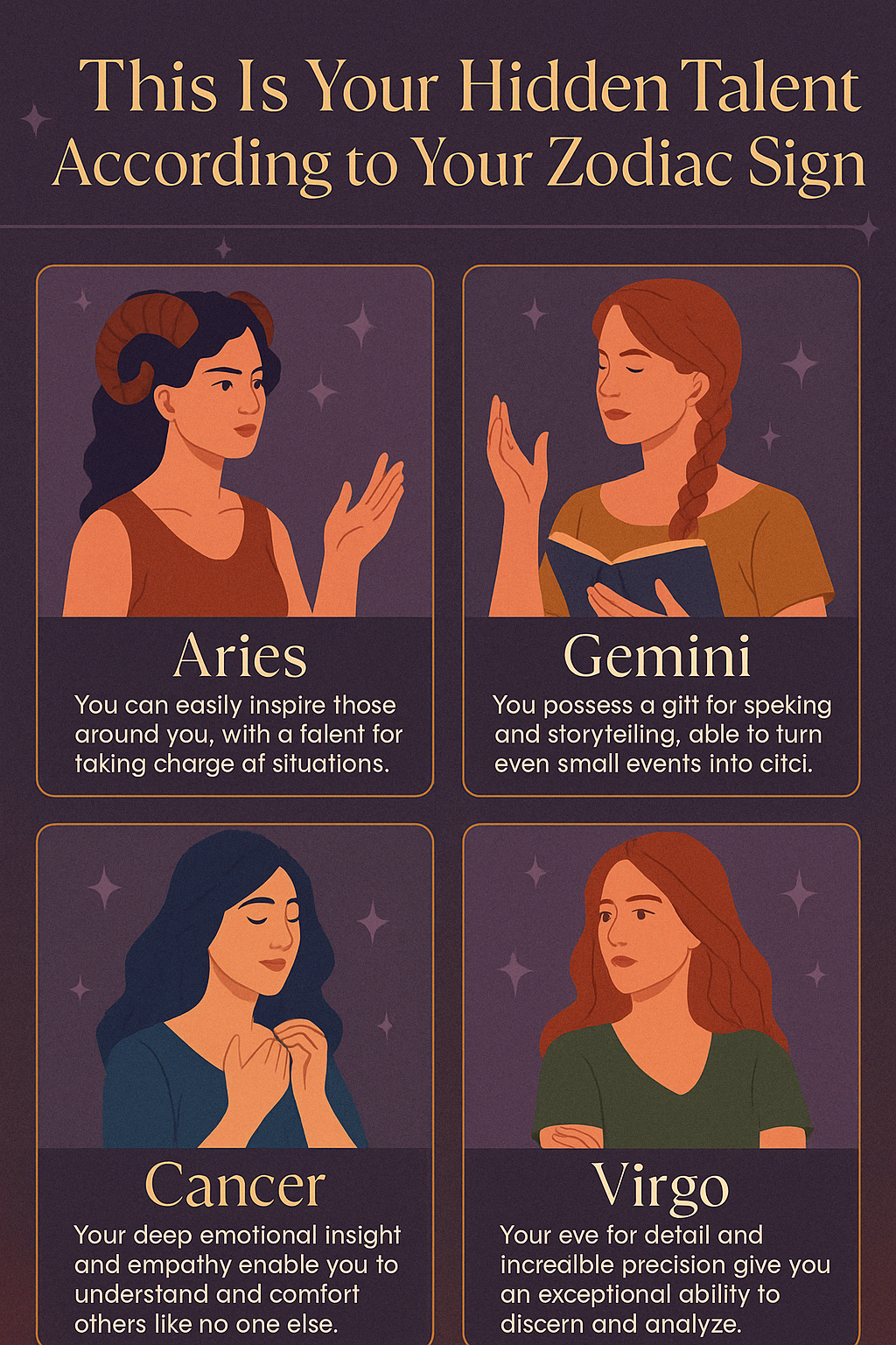 This is Your Hidden Talent According to Your Zodiac Sign INFOG