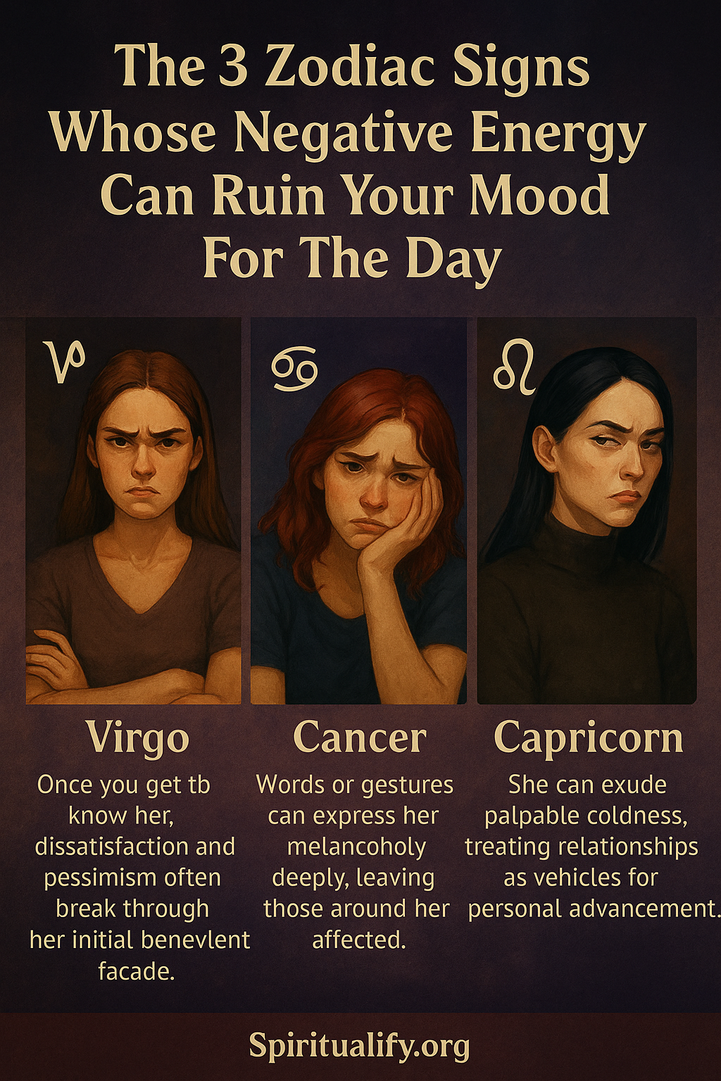 The 3 Zodiac Signs Whose Negative Energy Can Ruin Your Mood For The Day INFOG