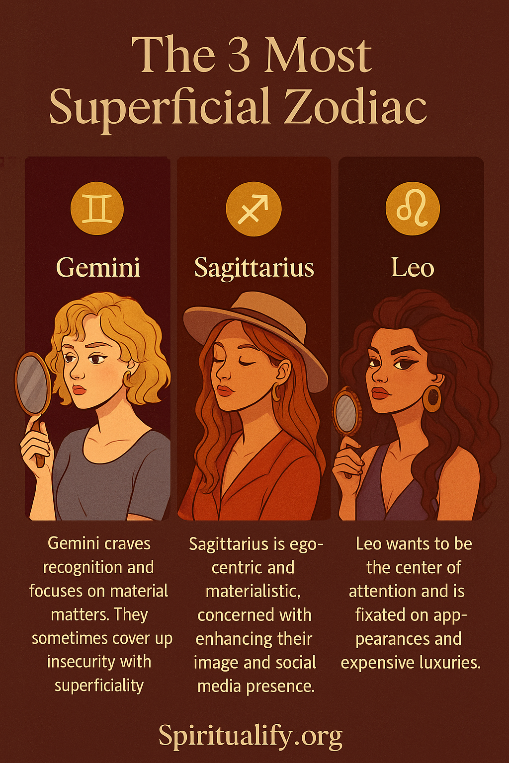 The 6 Most Superficial Zodiac Signs INFOG