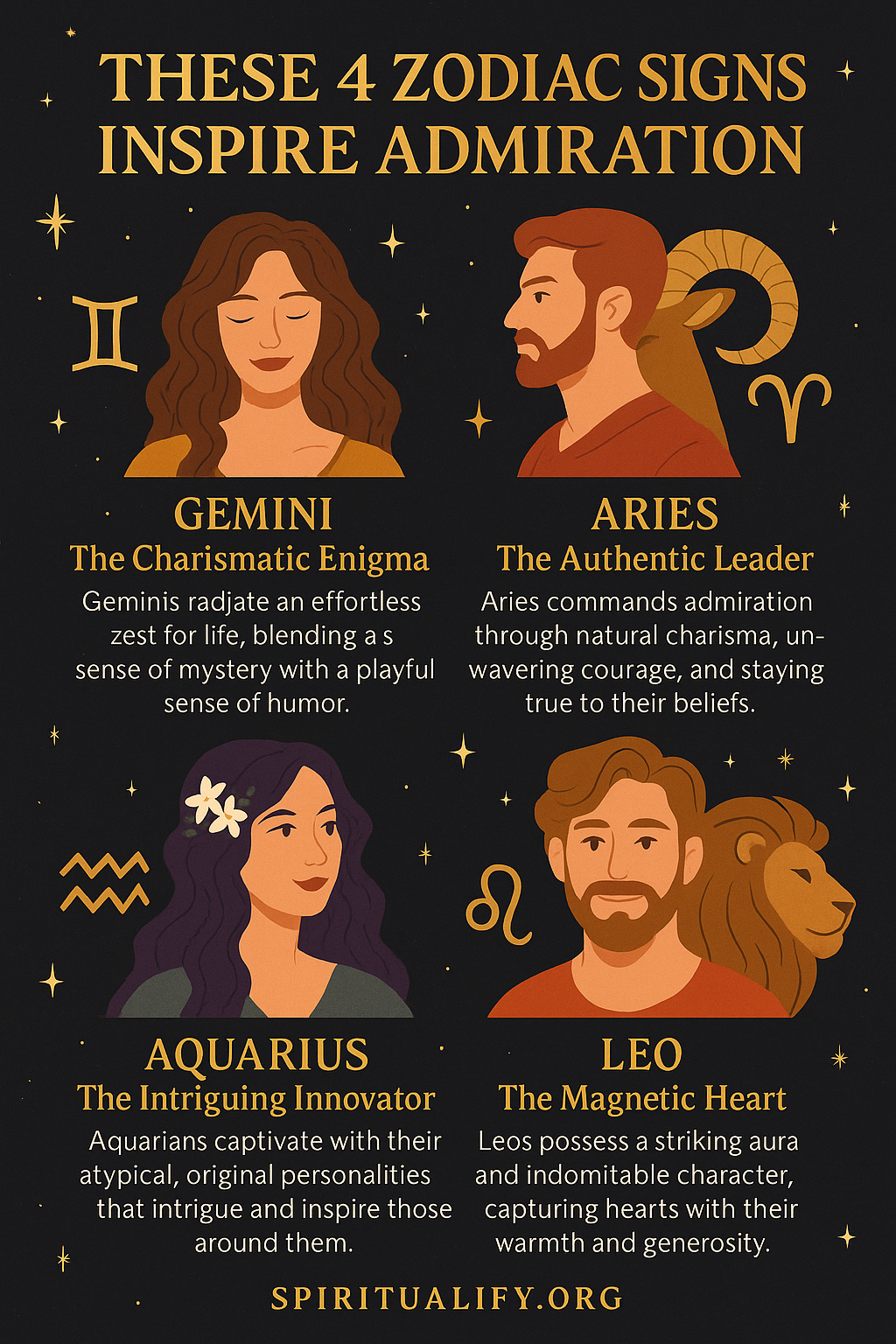 These 4 Zodiac Signs Inspire Admiration INFOG