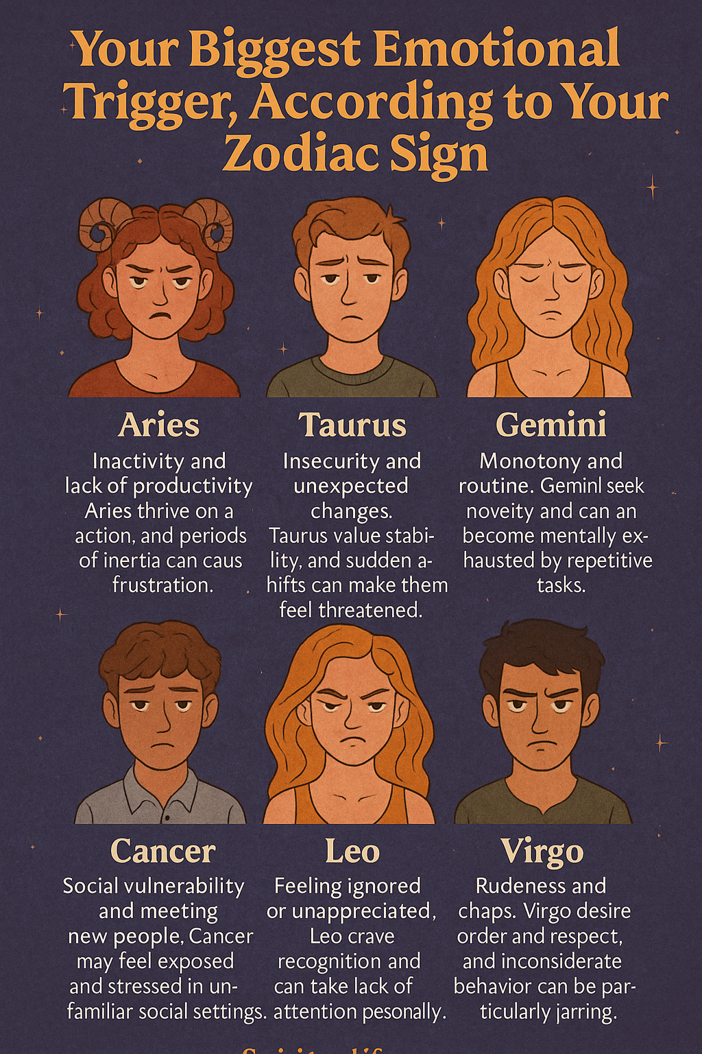 Your Biggest Emotional Trigger, According To Your Zodiac Sign INFOG