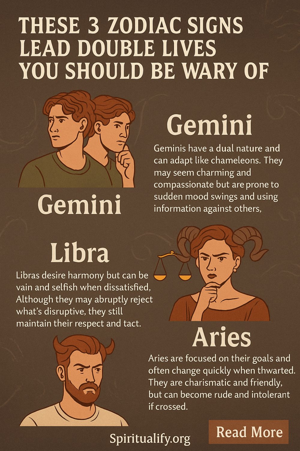 These 3 Zodiac Signs Lead Double Lives You Should Be Wary Of Infographic