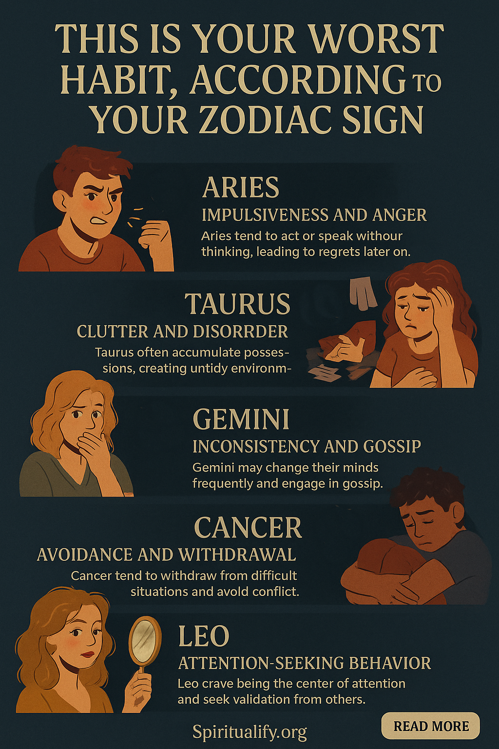 This is Your Worst Habit, According To Your Zodiac Sign INFOG