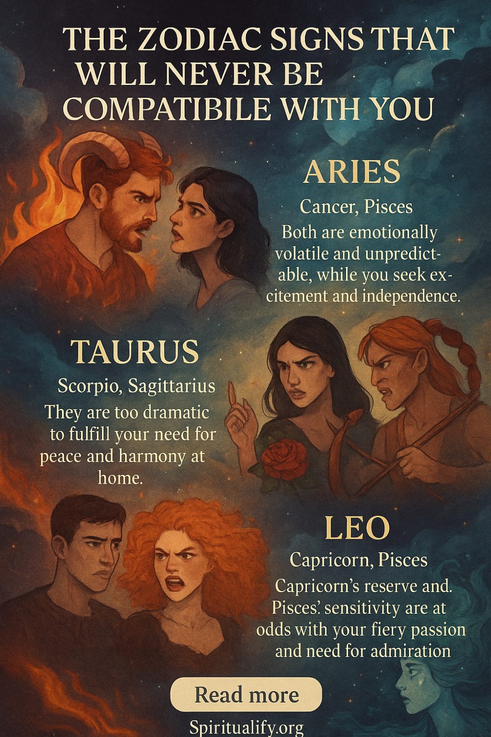 The Zodiac Signs That Will Never Be Compatible With You Infographic
