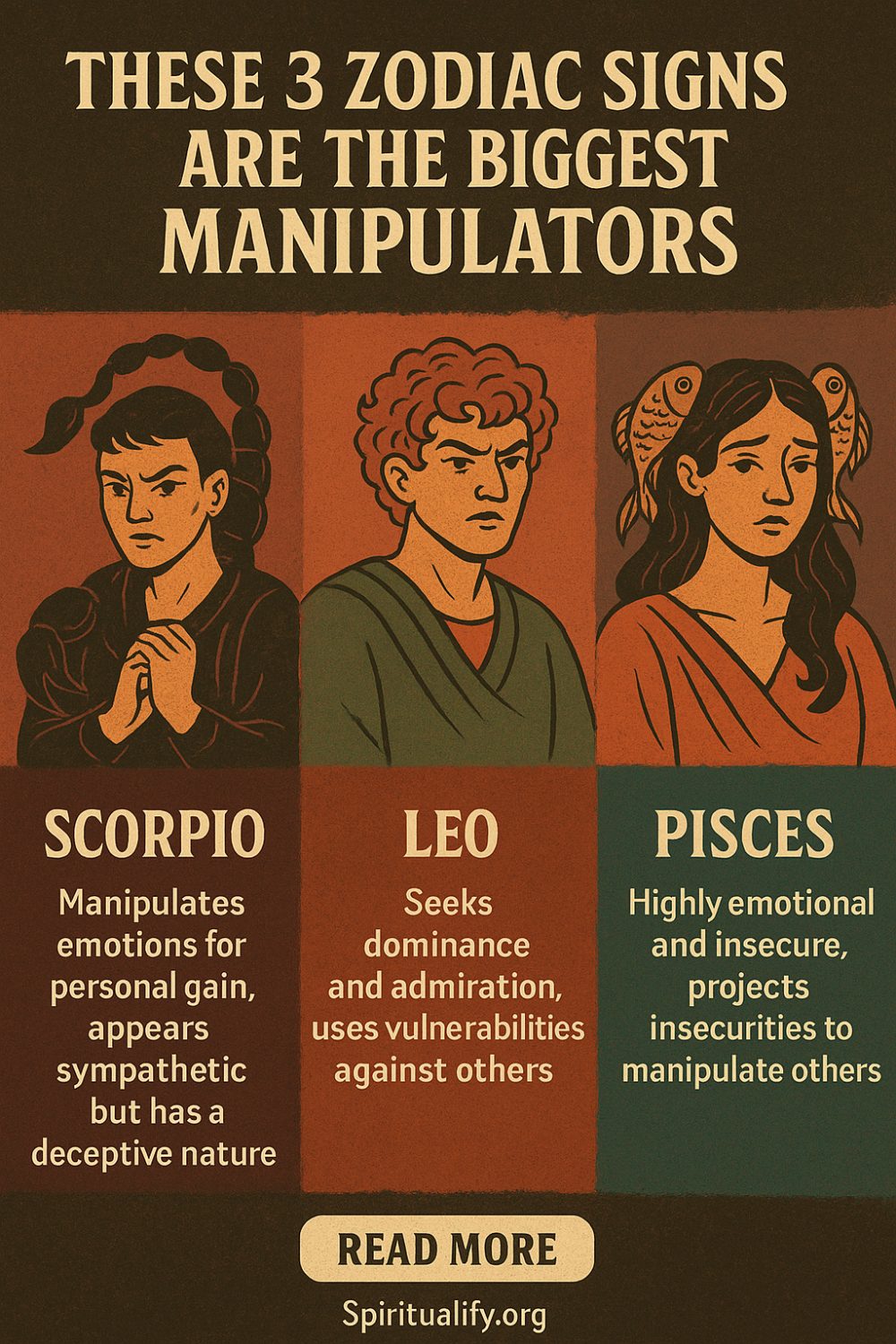 These 3 Zodiac Signs Are the Biggest Manipulators Infographic