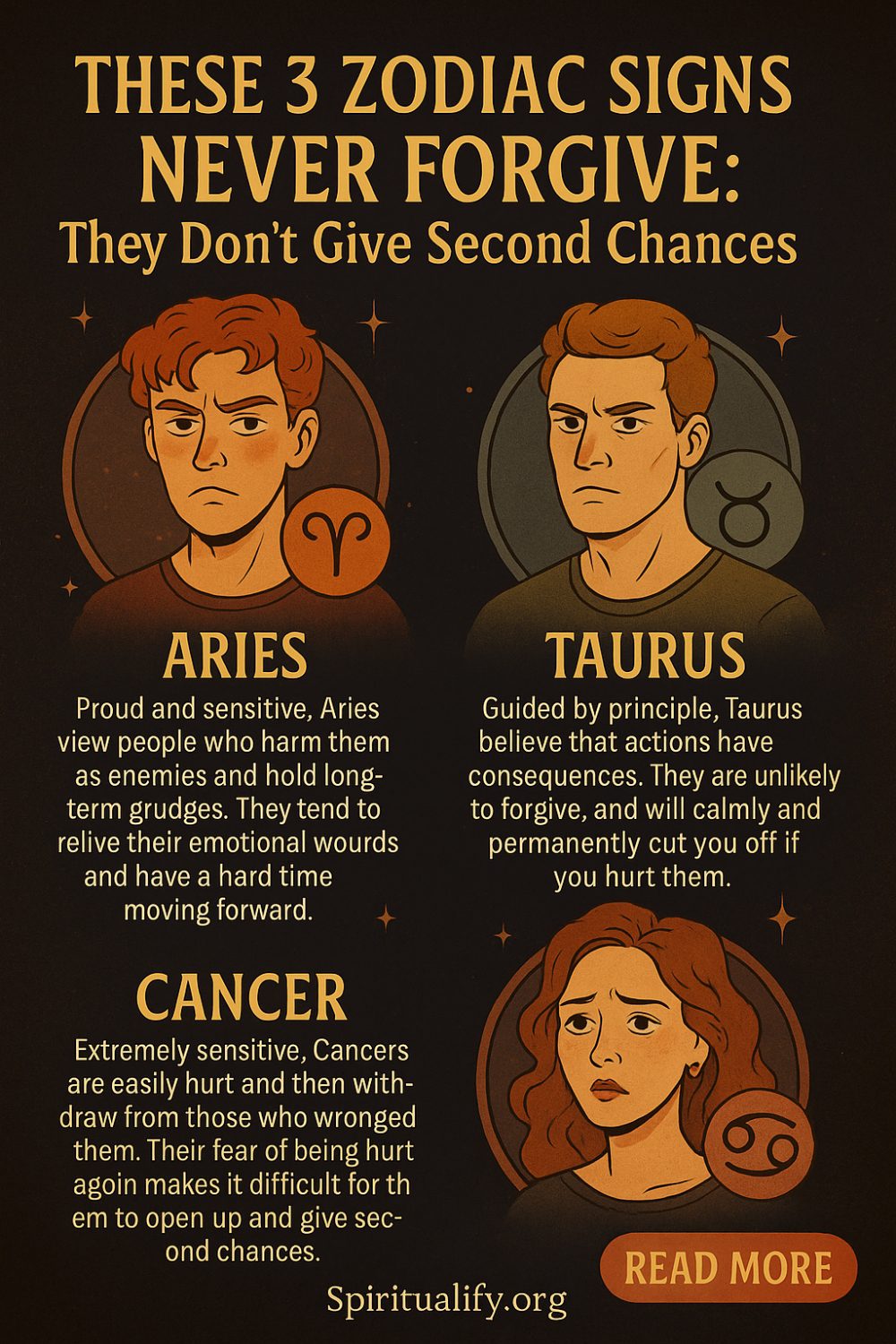 These 3 Zodiac Signs Never Forgive They Don’t Give Second Chances Infographic