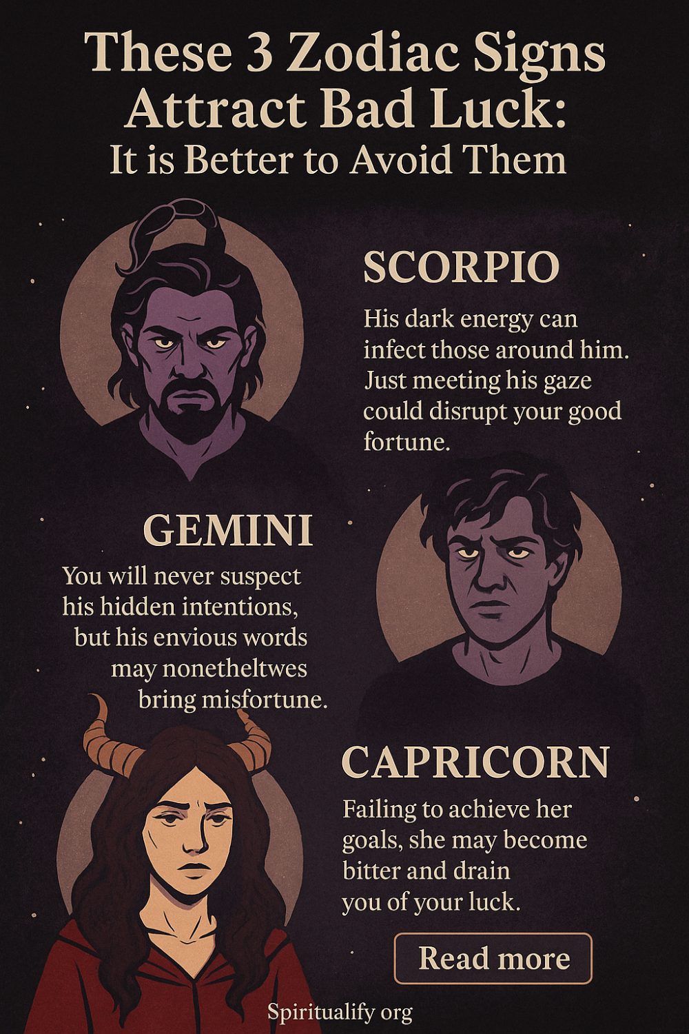 These 4 Zodiac Signs Attract Bad Luck It is Better to Avoid Them Infographic