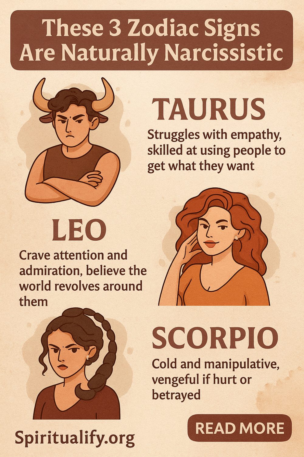 These 5 Zodiac Signs Are Naturally Narcissistic Infographic