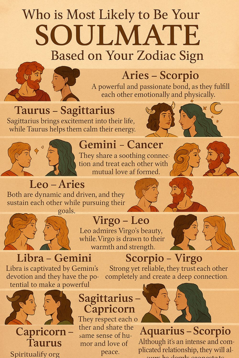Who is Most Likely to Be Your Soulmate Based on Your Zodiac Sign Infographic
