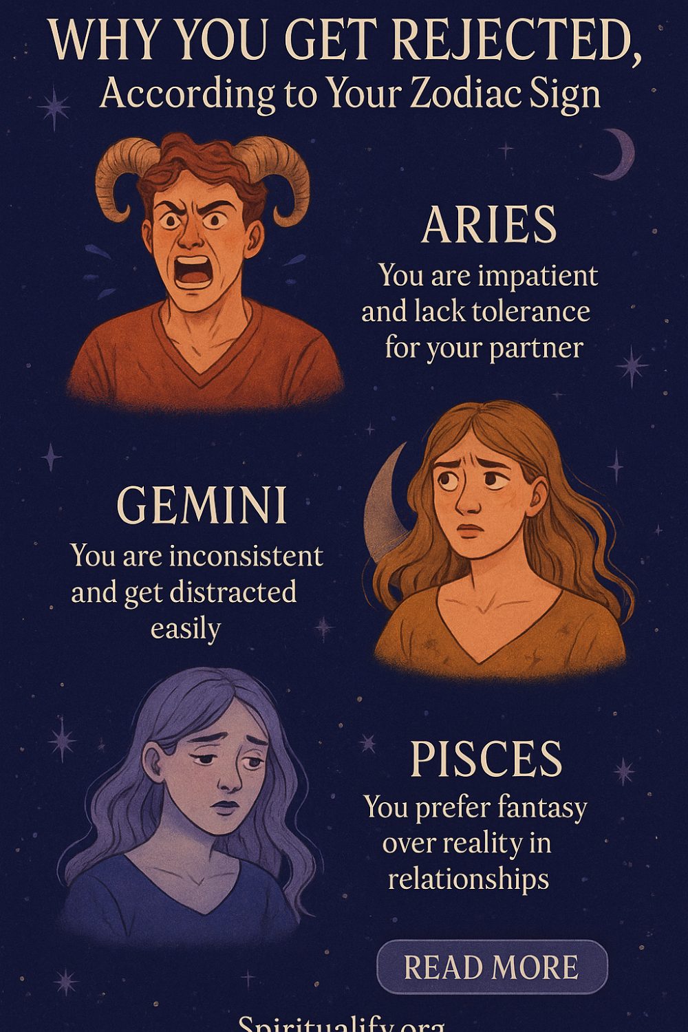 Why You Get Rejected, According to Your Zodiac Sign Infographic
