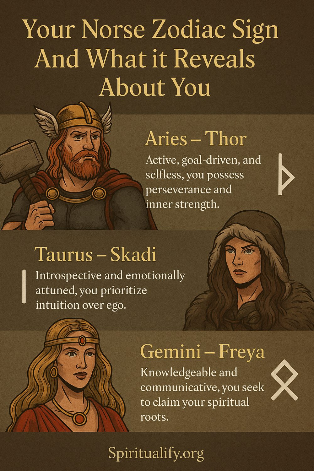 Your Norse Zodiac Sign And What it Reveals About You Infographic