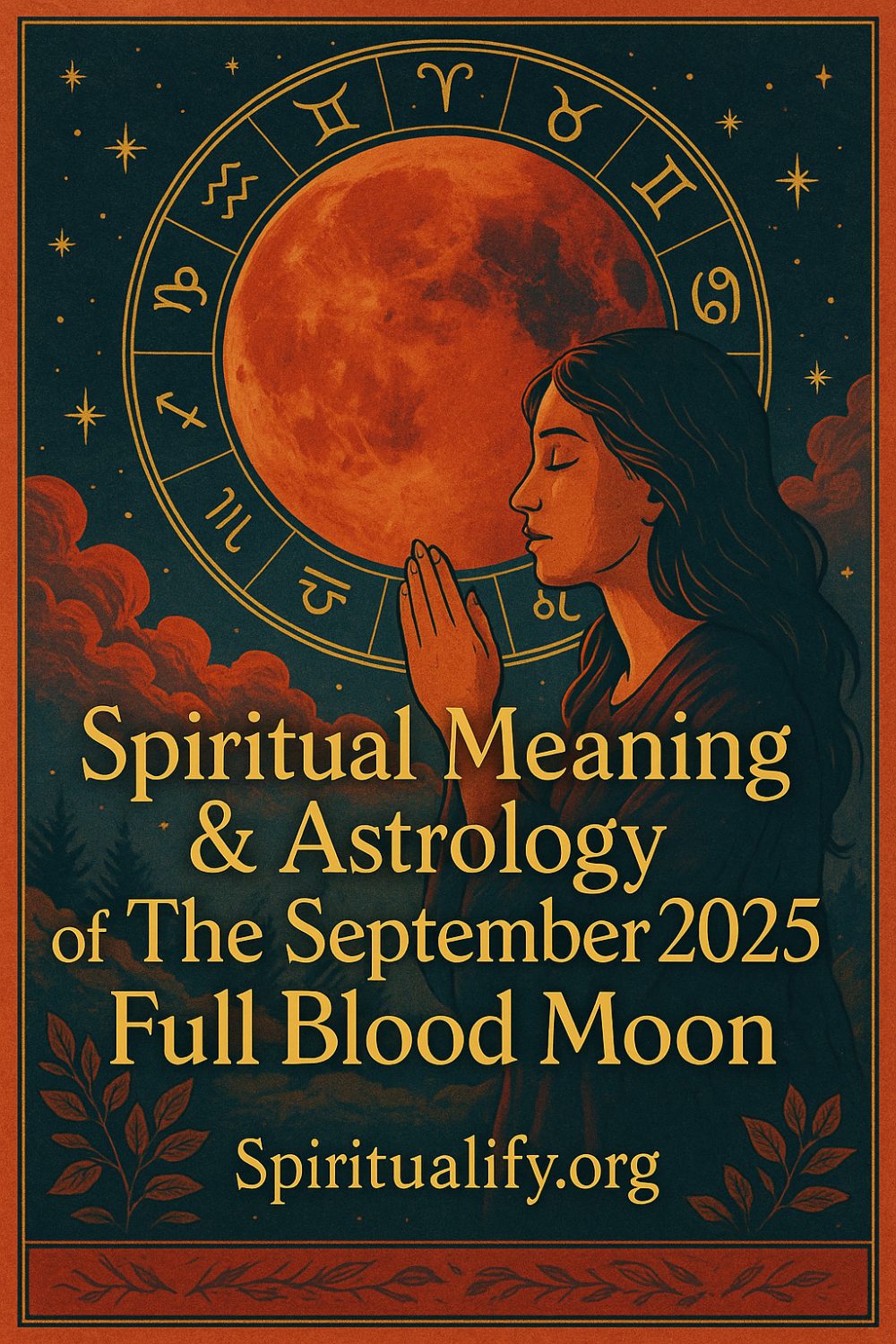 Spiritual Meaning & Astrology of The September 2025 Full Blood Moon Pin